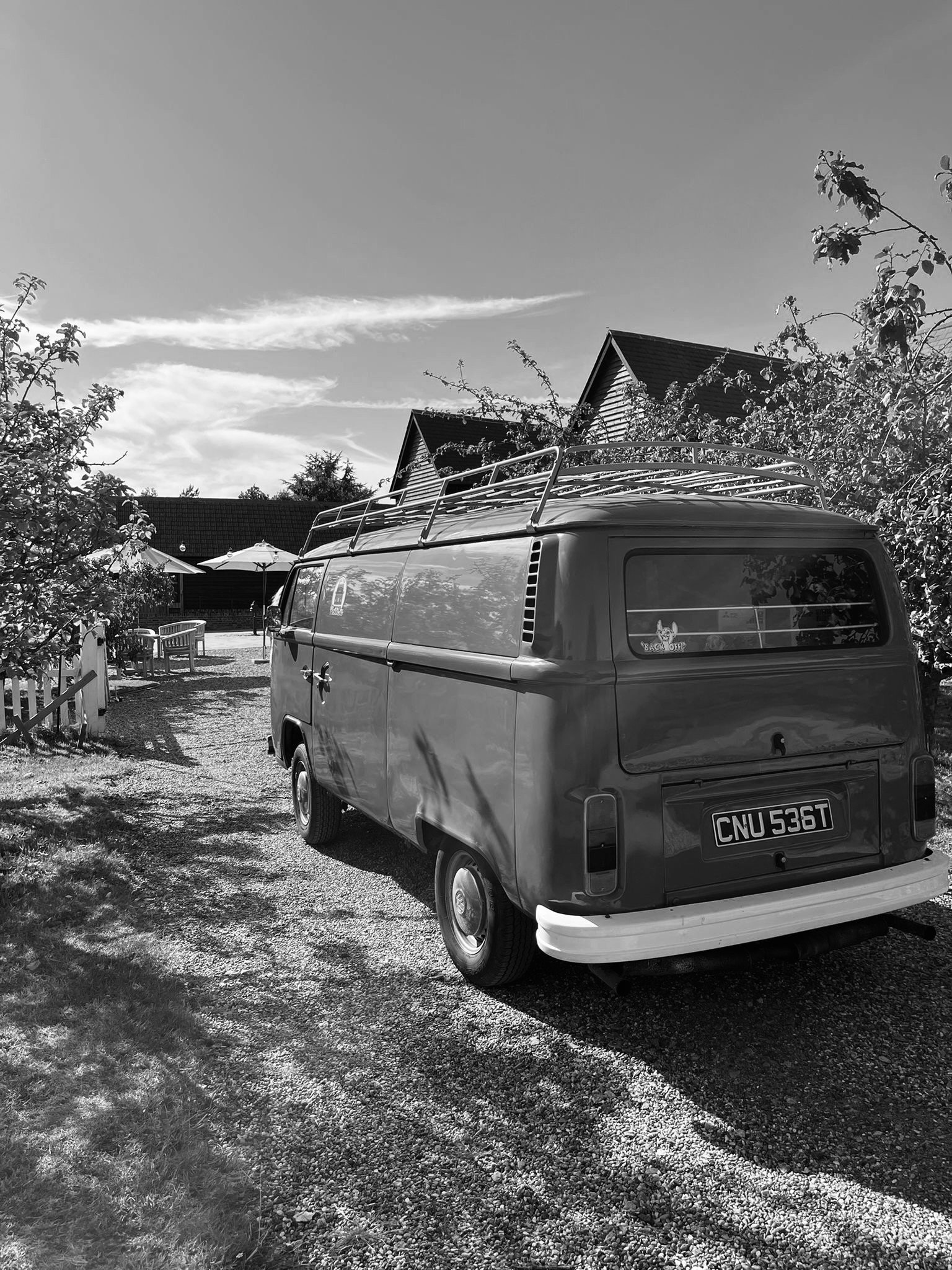 VW camper van parked at venue
